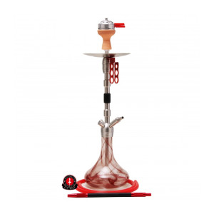 Кальян AMY Deluxe - SS06 Red (Dark Steel) 80см (Полный комплект)