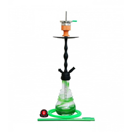 Кальян AMY Deluxe - 630-02 Black Green (Glorious) 70см (Полный комплект)