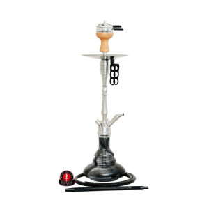Кальян AMY Deluxe - SS07 Black (Palm Steel) 70см (Полный комплект)