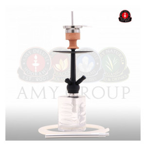 Кальян AMY Deluxe - 400 Crystal Black (Shutter) 50см (Полный комплект)