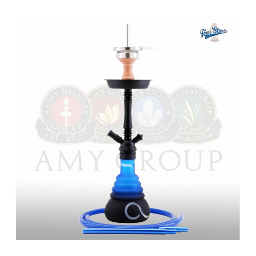 Кальян AMY Deluxe - 4 Stars 450 PSM Black Blue 50см (Полный комплект)