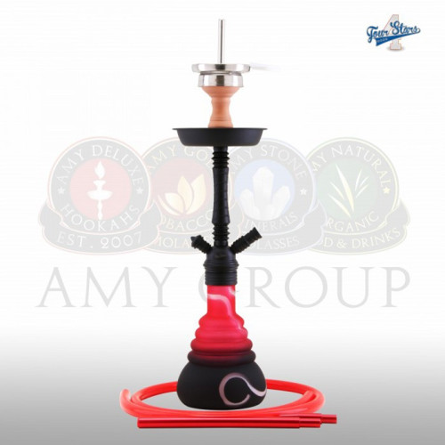 Кальян AMY Deluxe - 4 Stars 450 Black Red 50см (Полный комплект)