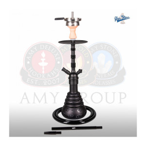 Кальян AMY Deluxe - 4 Stars 460 PSM Black Black -50см (Полный комплект)