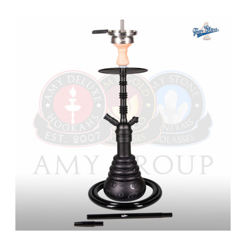 Кальян AMY Deluxe - 4 Stars 460 PSM Black Black -50см (Полный комплект)