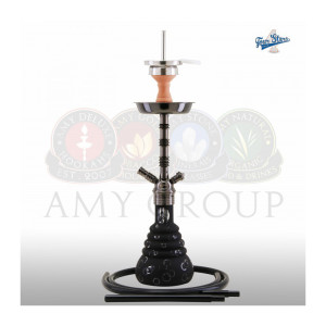 Кальян AMY Deluxe - 4 Stars 460 B-BK Black -  50см (Полный комплект)