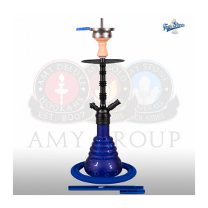 Кальян AMY Deluxe - 4 Stars 460 PSM Black Blue 50см (Полный комплект)