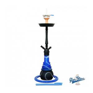 Кальян AMY Deluxe - 4 Stars 650 PSM Black Blue 70см (Полный комплект)