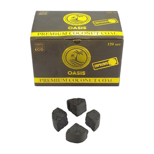 Кокосовый уголь для кальяна Oasis Kaloud 96шт