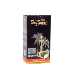 Кокосовый уголь для кальяна Skyseven 96 шт 22мм