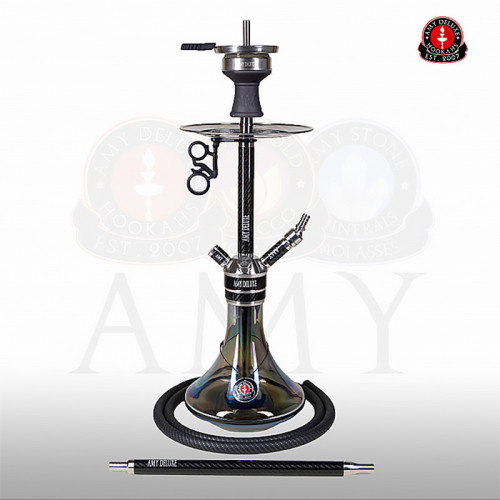 Кальян AMY Deluxe - SS21.02R BK Black (Carbonica Force S) - 55см (Полный комплект)