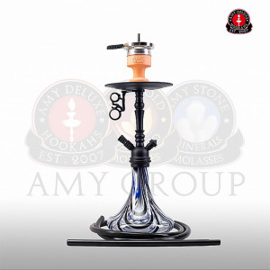 Кальян AMY Deluxe - 056 Black (Middle Globe) 55см (Полный комплект)