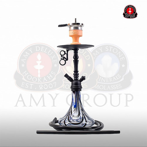 Кальян AMY Deluxe - 056 Black (Middle Globe) 55см (Полный комплект)