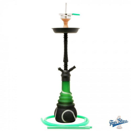 Кальян AMY Deluxe - 4 Stars 650 PSM Black Green 70см (Полный комплект)
