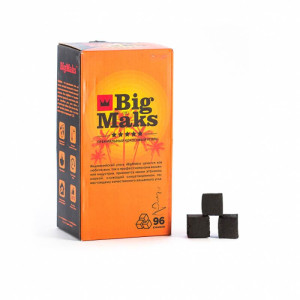 Кокосовый уголь для кальяна Big Maks 96 шт 22мм