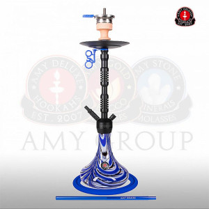 Кальян AMY Deluxe - 073.01 PSMBK-BU (Alu Sierra) 75см (Полный комплект)