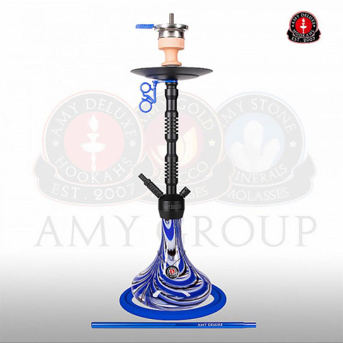 Кальян AMY Deluxe - 073.01 PSMBK-BU (Alu Sierra) 75см (Полный комплект)