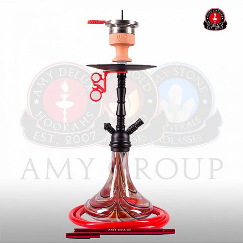 Кальян AMY Deluxe - 058R PSMBK Red (Middle Zoom) 55см (Полный комплект)