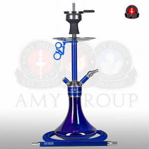 Кальян AMY Deluxe - SS21.02R Blue (Carbonica Force S) - 55см (Полный комплект)