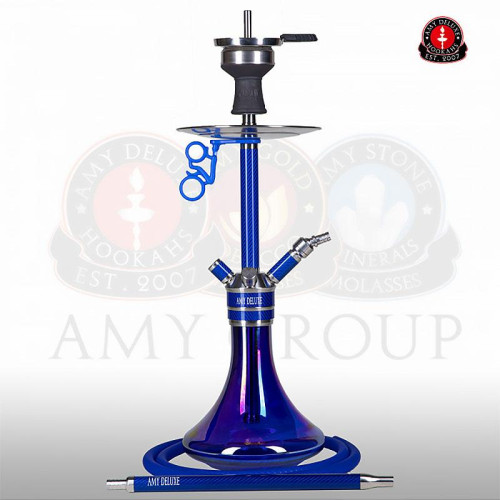 Кальян AMY Deluxe - SS21.02R Blue (Carbonica Force S) - 55см (Полный комплект)
