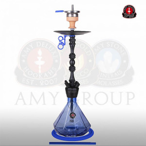 Кальян AMY Deluxe - 063 PSMBK-BU (ALU DIAMOND) 75см (Полный комплект)