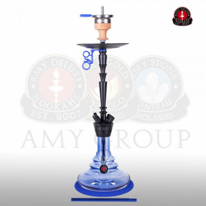 Кальян AMY Deluxe - 065 BK Blue (Alu-X) 70см (Полный комплект)