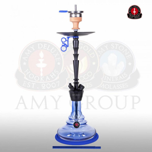 Кальян AMY Deluxe - 065 BK Blue (Alu-X) 70см (Полный комплект)