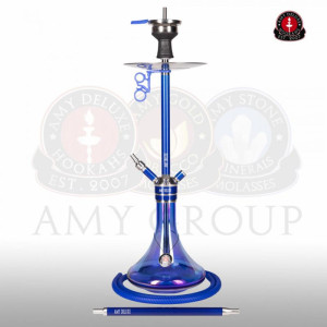 Кальян AMY Deluxe - SS21.01R BU Blue (Carbonica Force) 80см (Полный комплект)