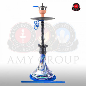 Кальян AMY Deluxe - 059R PSM Blue (Zoom) 75см (Полный комплект)