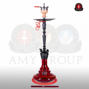 Кальян AMY Deluxe - 065 BK Red (Alu-X) 70см (Полный комплект)