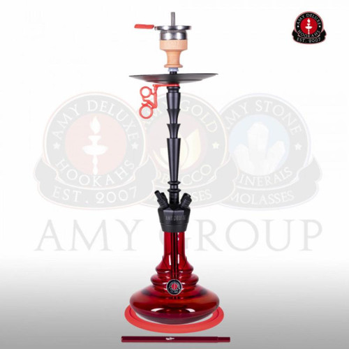 Кальян AMY Deluxe - 065 BK Red (Alu-X) 70см (Полный комплект)