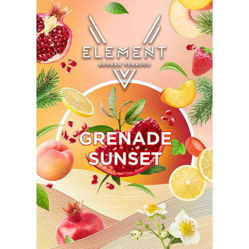 Табак Element 5 Элемент 25г - Grenade Sunset (Клубника Гранат Персик Хвоя)