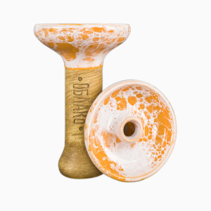 Чаша для кальяна Облако - Phunnel M Glaze Top Оранжево Белая