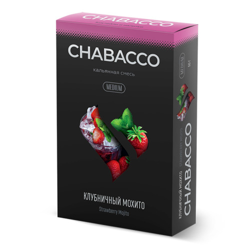 Смесь Chabacco Mix MEDIUM 40г - Strawberry Mojito (Клубничный мохито)