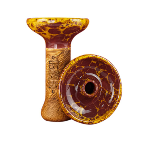 Чаша для кальяна Облако - Phunnel M Glaze Top Винная с Желтыми пятнами