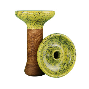 Чаша для кальяна Облако - Phunnel M Glaze Top Желтая с точками