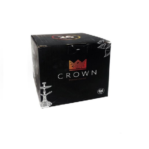 Кокосовый уголь для кальяна Crown 64 шт 26мм