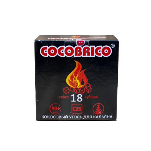 Кокосовый уголь для кальяна Cocobrico 18 шт 25мм