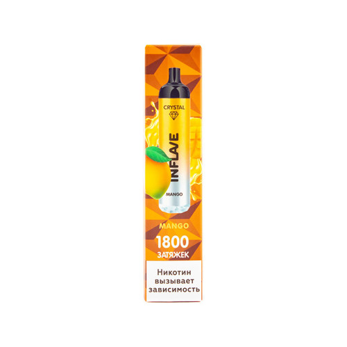 Электронная сигарета INFLAVE CRYSTAL 1800 затяжек - Манго