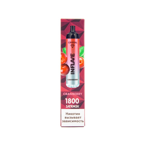 Электронная сигарета INFLAVE CRYSTAL 1800 затяжек - Клюква