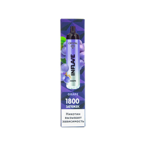 Электронная сигарета INFLAVE CRYSTAL 1800 затяжек - Виноград