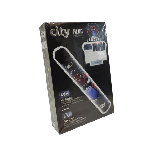 Электронная сигарета City HERO 5000 затяжек - Черника Апельсин (Заряж + 5 карт)