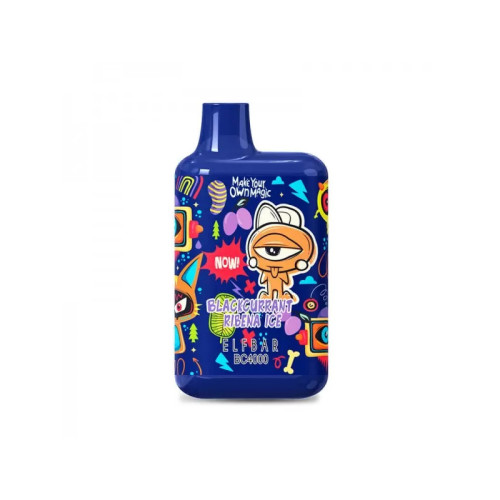 Электронная сигарета Elf Bar 4000 затяжек - Blackcurrant ribibna ice (Сок черной смородины с холодком)