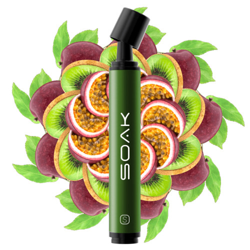 Электронная сигарета SOAK Pods S 2500 затяжек - Kiwi Passion Fruit (Киви маракуйя)