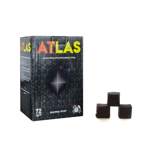 Кокосовый уголь для кальяна Atlas 72 шт 25мм