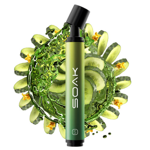 Электронная сигарета SOAK Pods S 3500 затяжек - Cucumber lemonade (Огуречный лимонад)