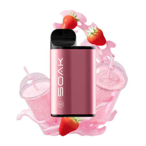 Электронная сигарета SOAK M 4000 затяжек - Strawberry Cream Dream (Клубничный милкшейк)