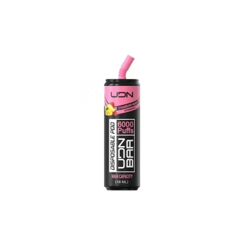 Электронная сигарета UDN BAR 6000 затяжек - Strawberry Mango(Клубника Манго)