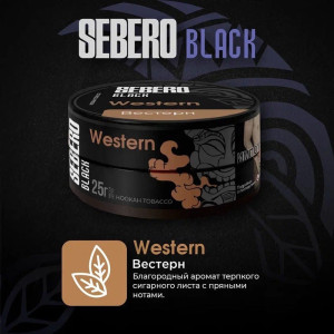 Табак Sebero Black 25г - Western  (Без ароматизаторов)