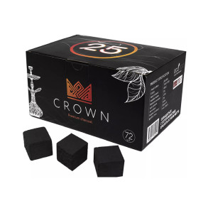 Кокосовый уголь для кальяна Crown 72 шт 25мм