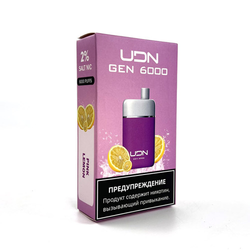 Электронная сигарета UDN GEN 6000 затяжек - Pink Lemon (Грейпфрут Лимон)